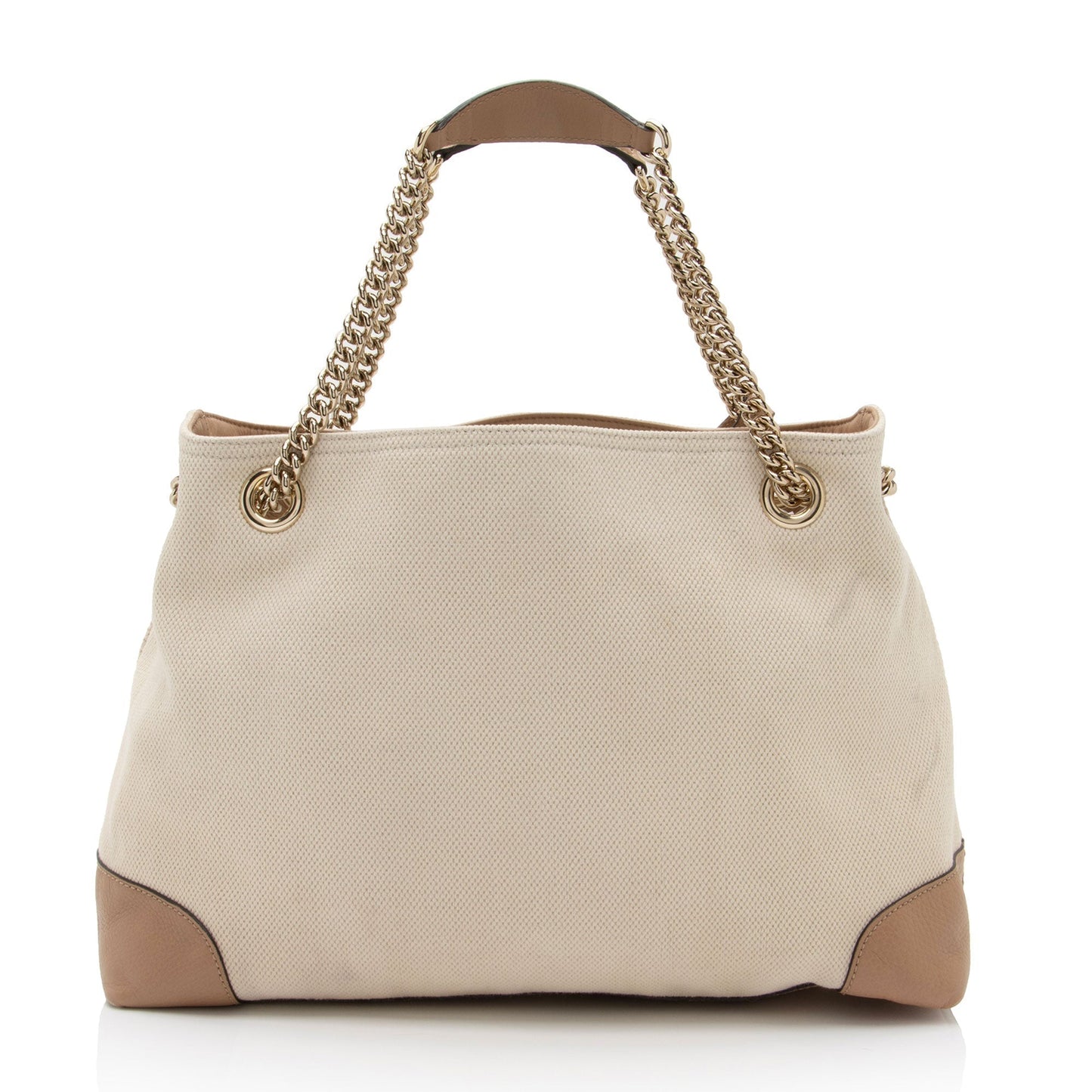 Gucci Soho SHF-gXwTPj Leather Canvas Beige Medium Shoulder Bag