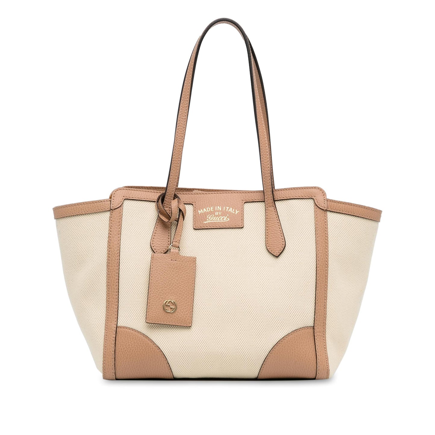 Gucci Swing SHG-ICtY8I Canvas Calf Brown Tote Bag
