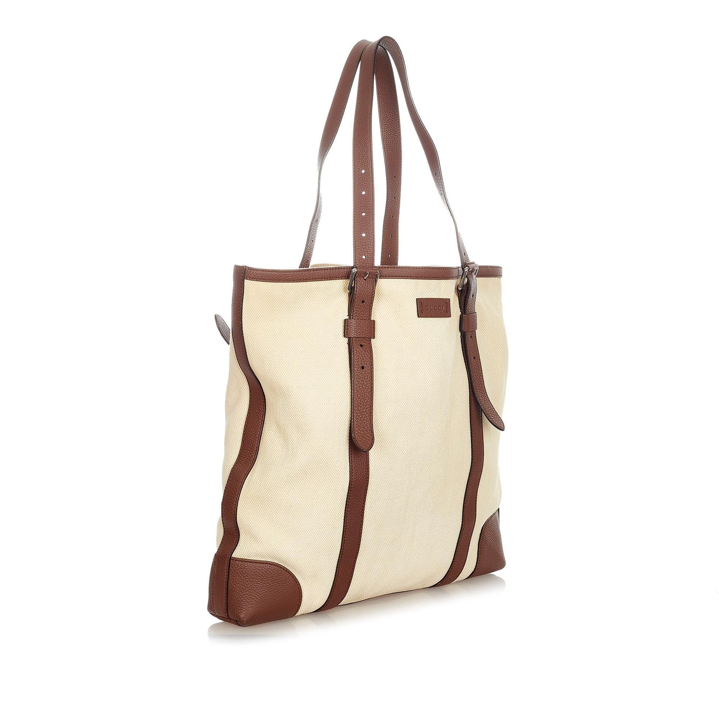 Gucci SHG Canvas White Brown Tote Bag
