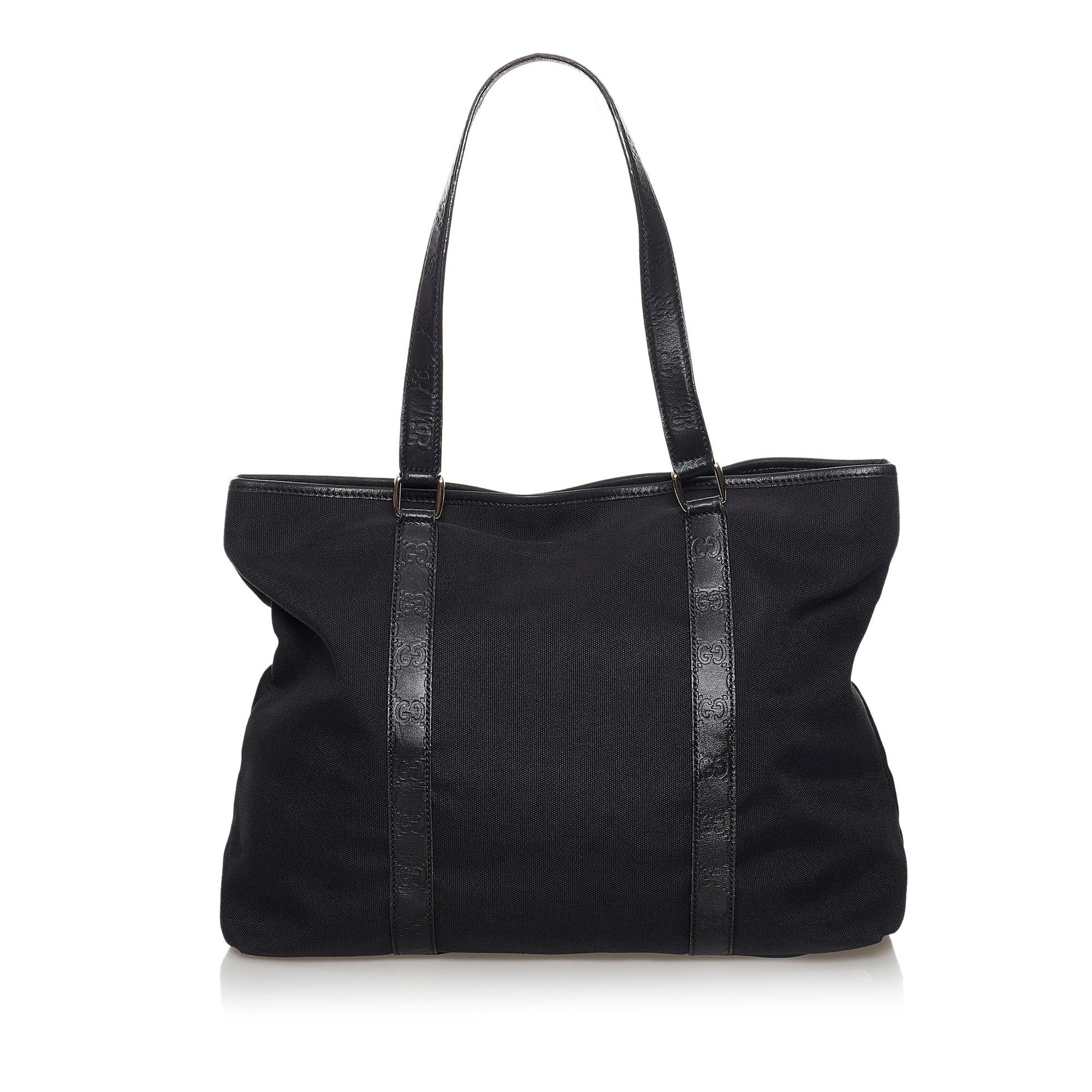 Gucci SHG Canvas Black Tote Bag Bag Shg