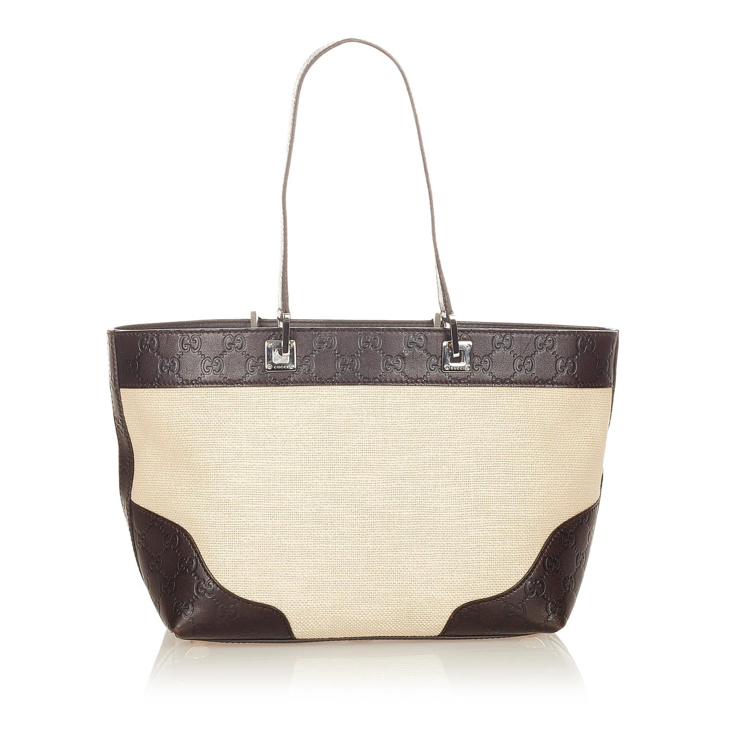 Gucci SHG Canvas Black Brown Tote Bag