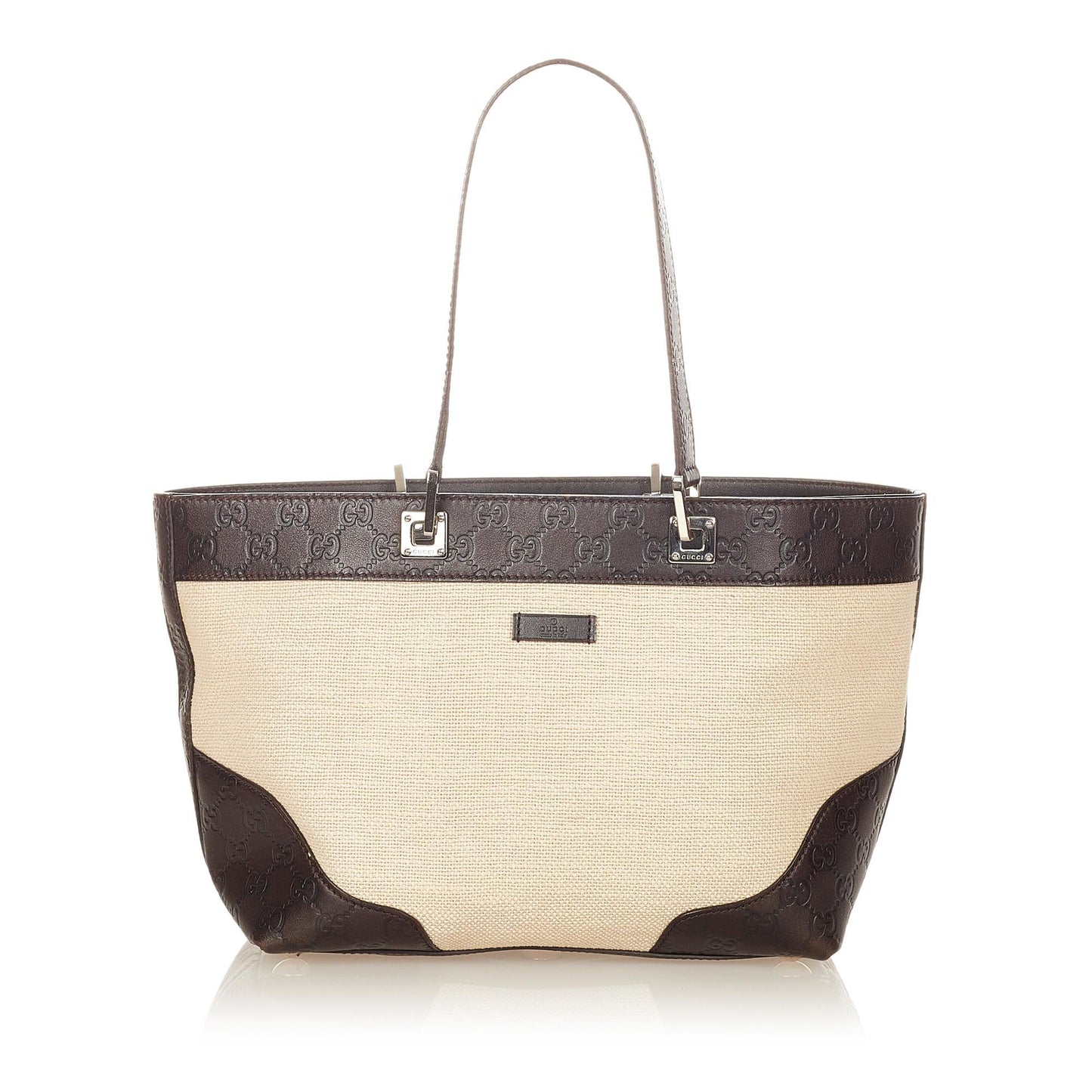 Gucci SHG Canvas Black Brown Tote Bag