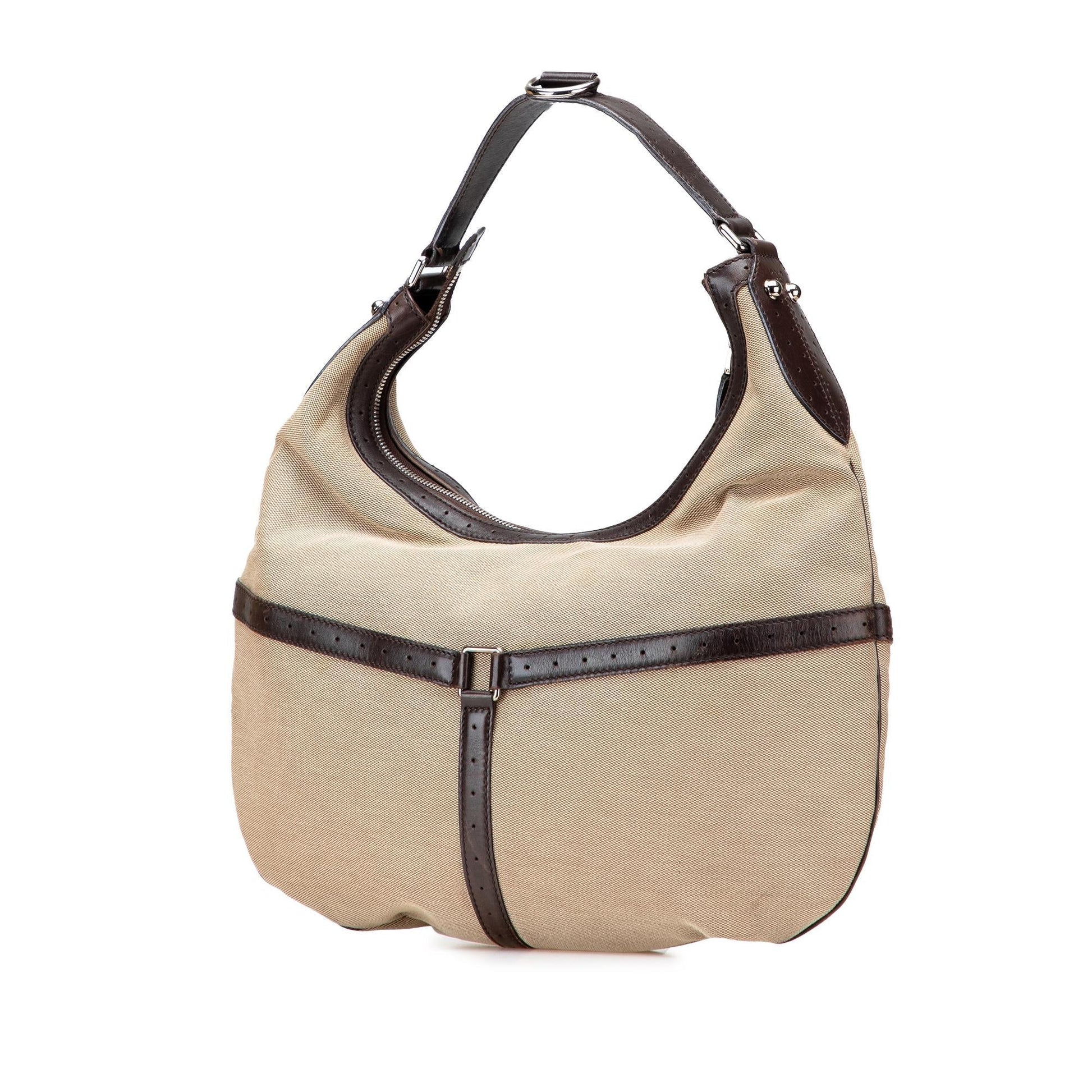 Gucci Web Reins Canvas Shoulder Bag