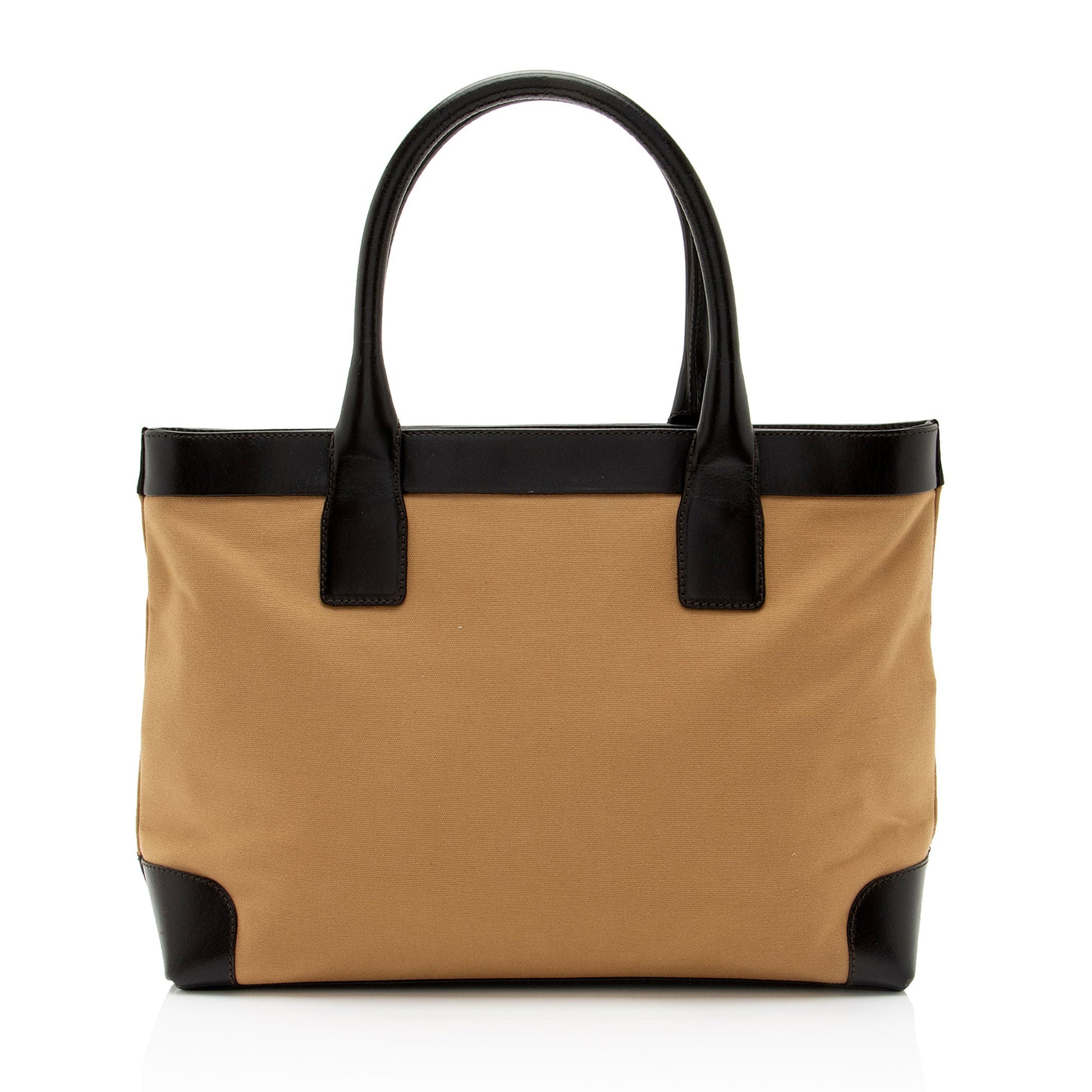 Gucci Web SHF-FI6lfc Leather Canvas Nylon Black Tote Bag