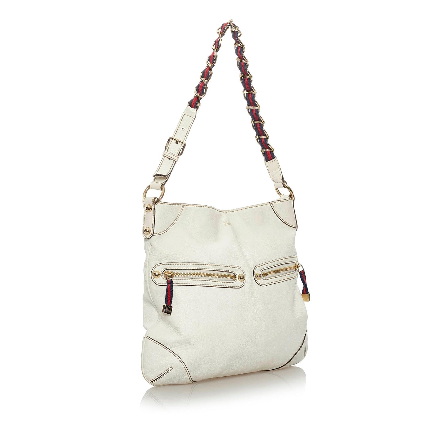 Gucci Capri Ranch Kid SHG Leather Calf White Shoulder Bag Bag Shg