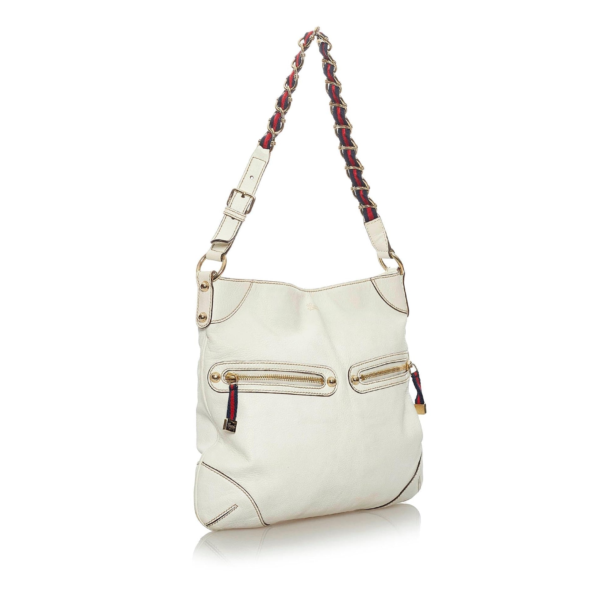 Gucci Capri Ranch Kid SHG Leather Calf White Shoulder Bag Bag Shg