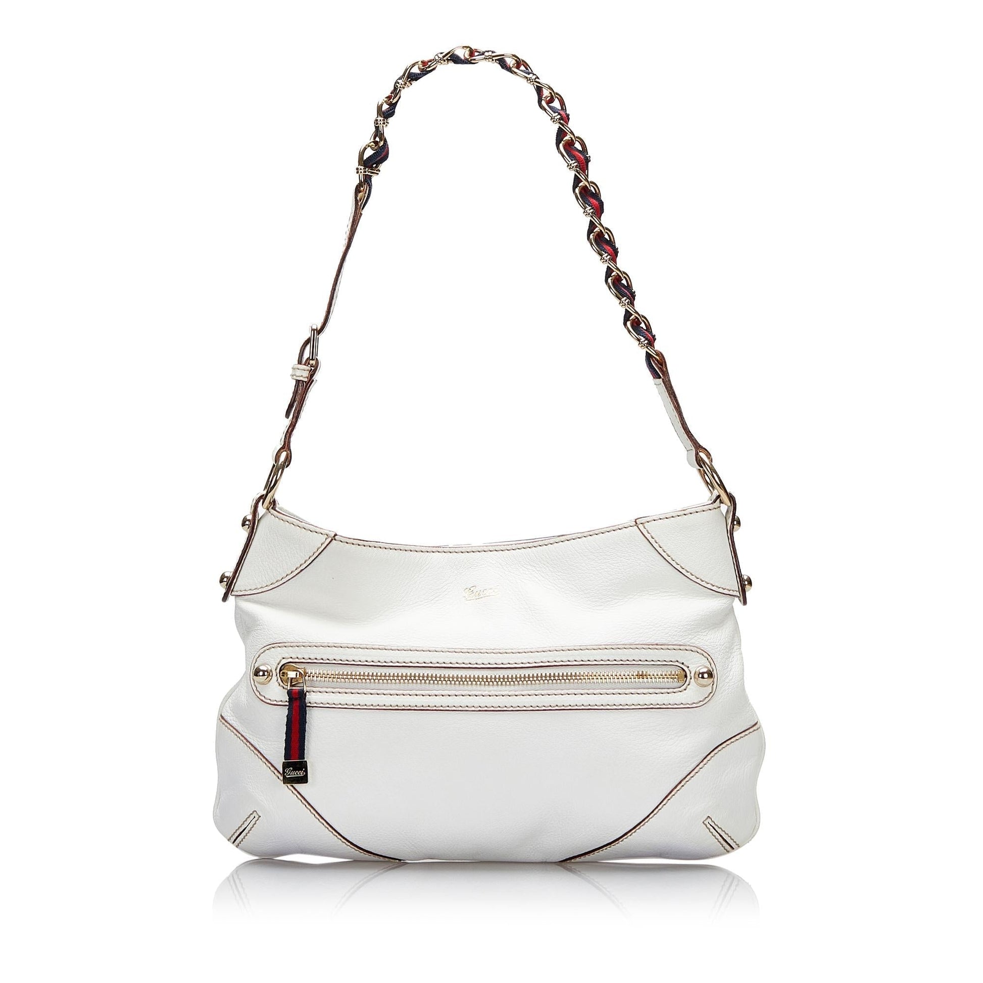 Gucci Capri Ranch Kid SHG-fEp x Calf White Shoulder Bag