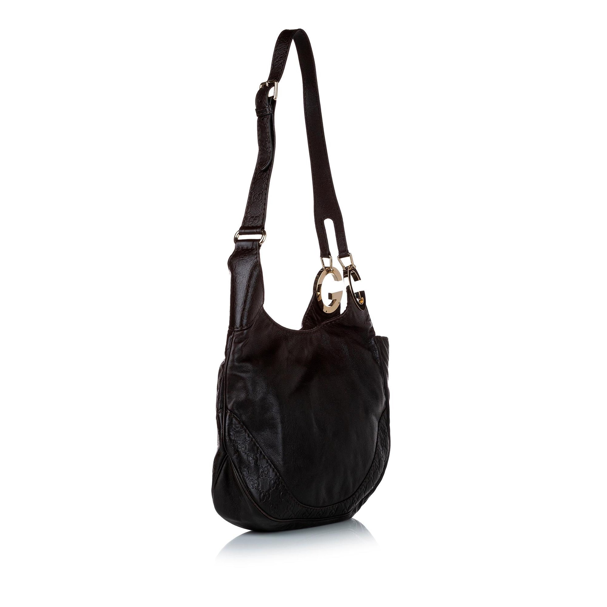 Gucci Charlotte SHG Leather Calf Black Shoulder Bag