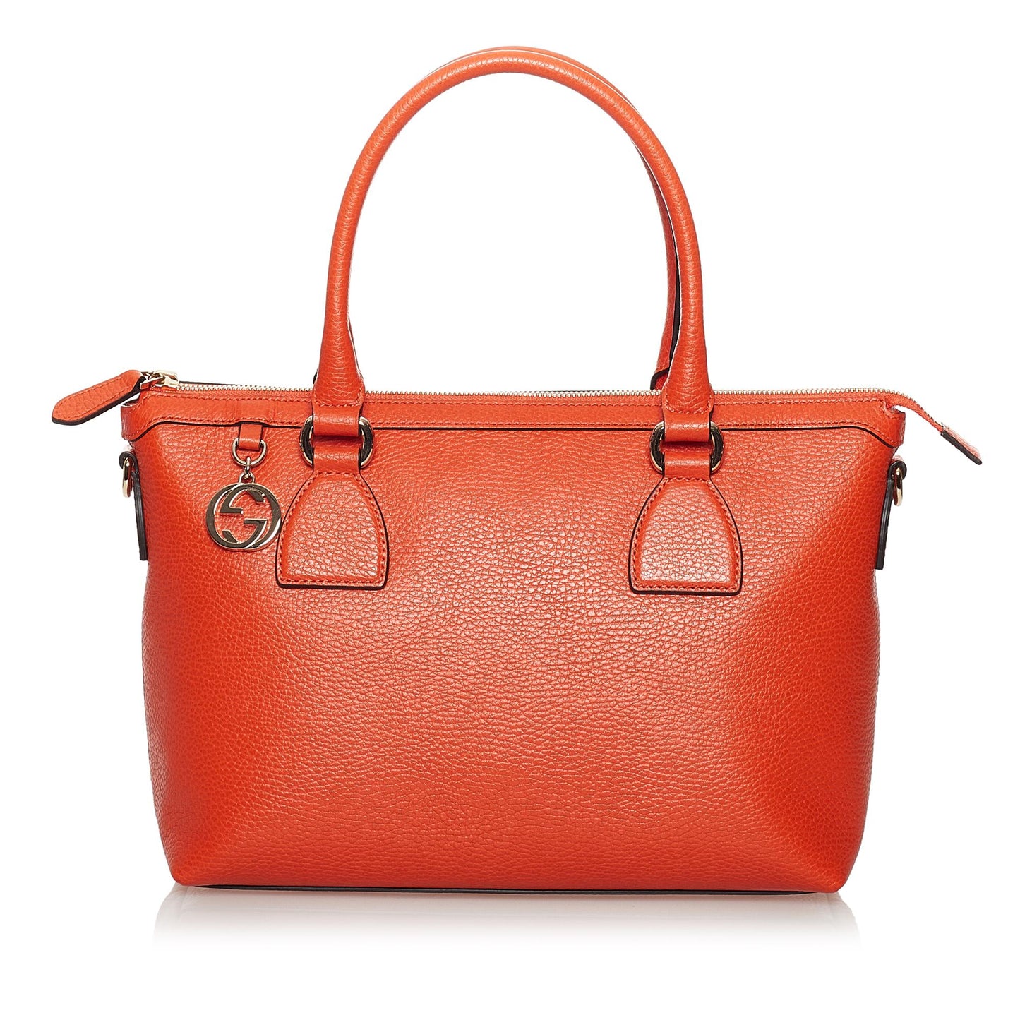 Gucci Charmy SHG Leather Calf Orange Satchel Bag