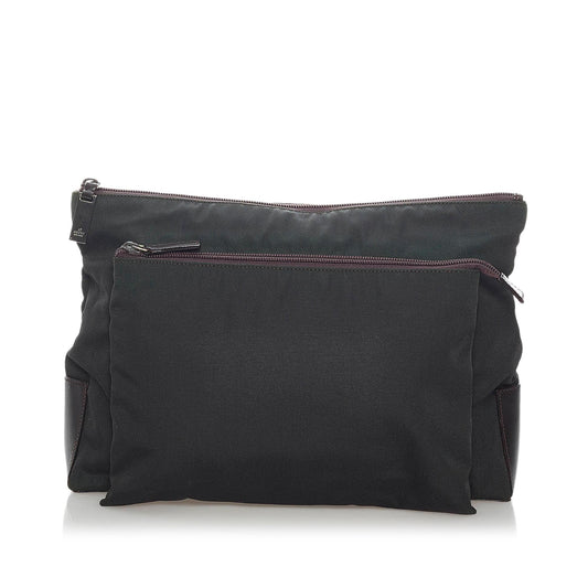 Gucci SHG Satin Black Clutch Bag