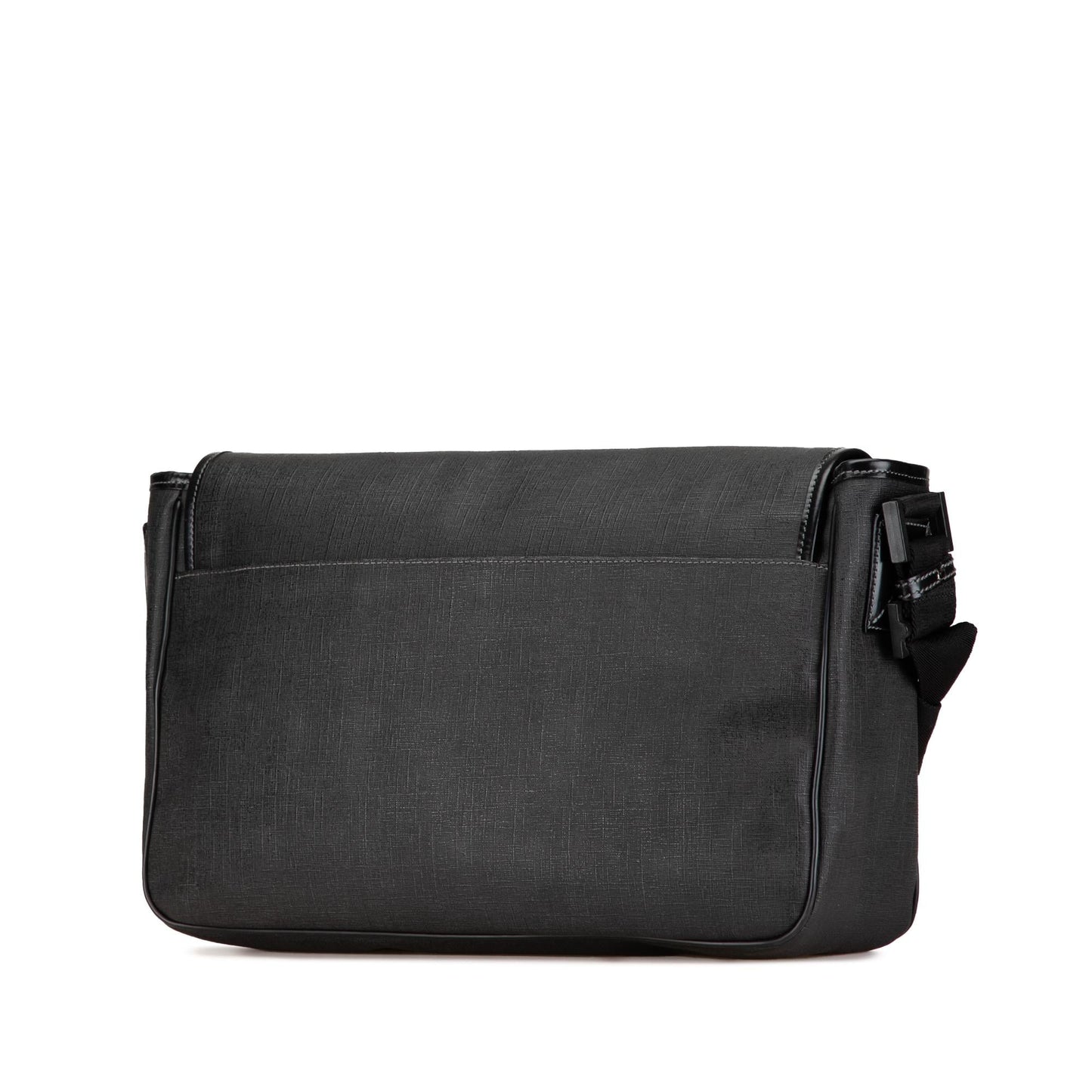 Gucci Coated Interlocking G Messenger SHG-P8JzSJ Canvas Calf Black Crossbody Bag
