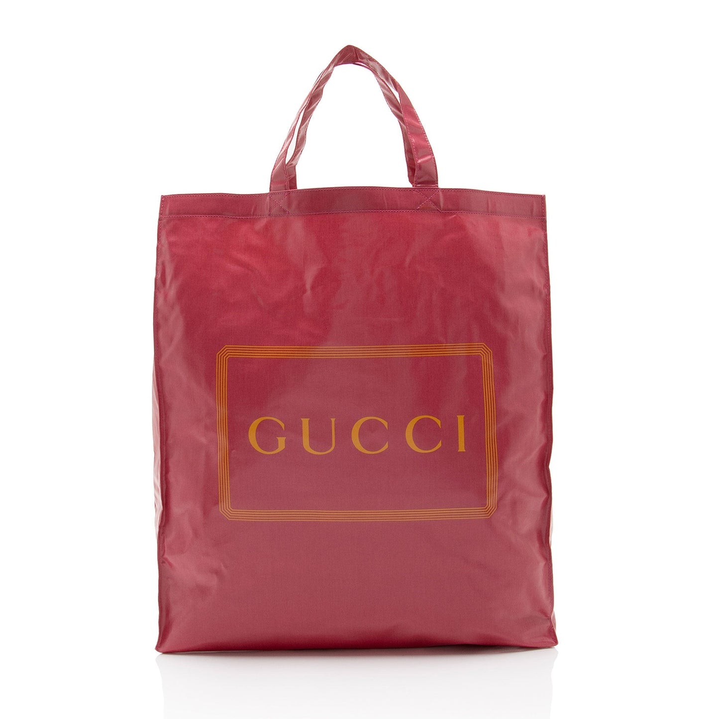 Gucci Coated SHF-M9vzpS Canvas Pink Logo Tote Bag