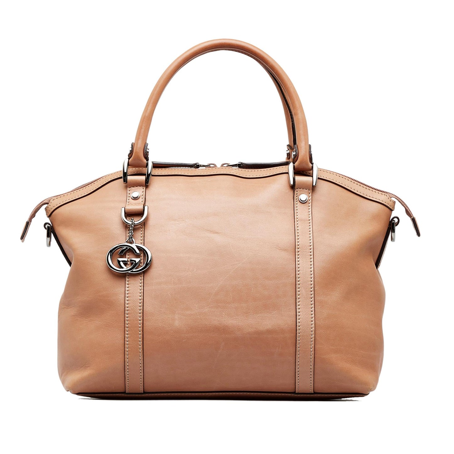Gucci Convertible GG Charm Dome SHG-dxPpi8 Calf Brown Satchel Bag
