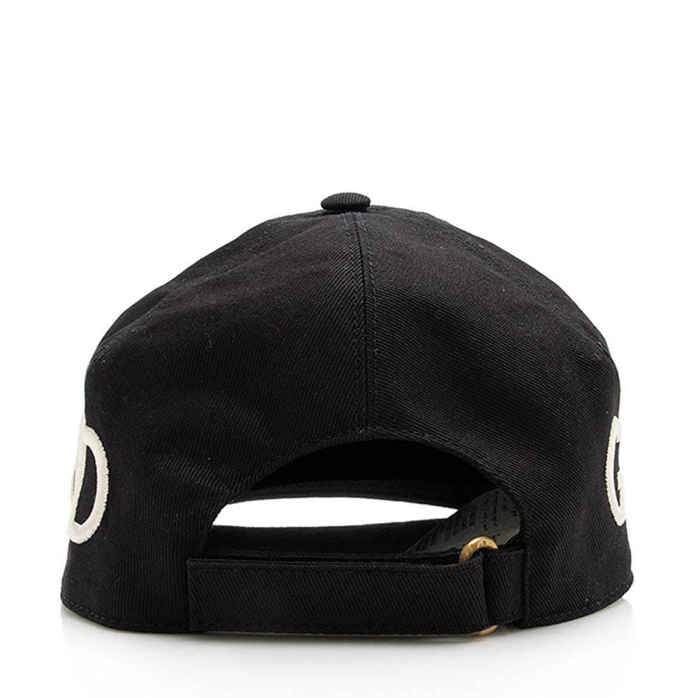 Gucci Cotton Loved Baseball Hat - Black Handbag L Shf