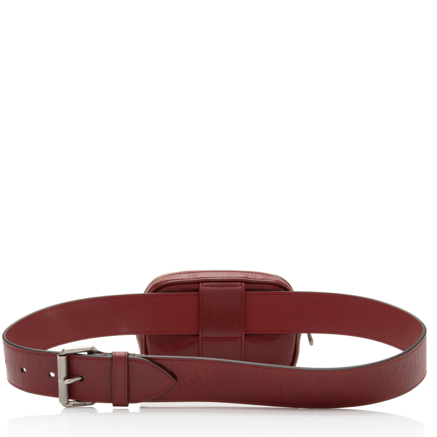 Gucci Cracked Morpheus Belt - 32 Nylon Calfskin Red Accessory