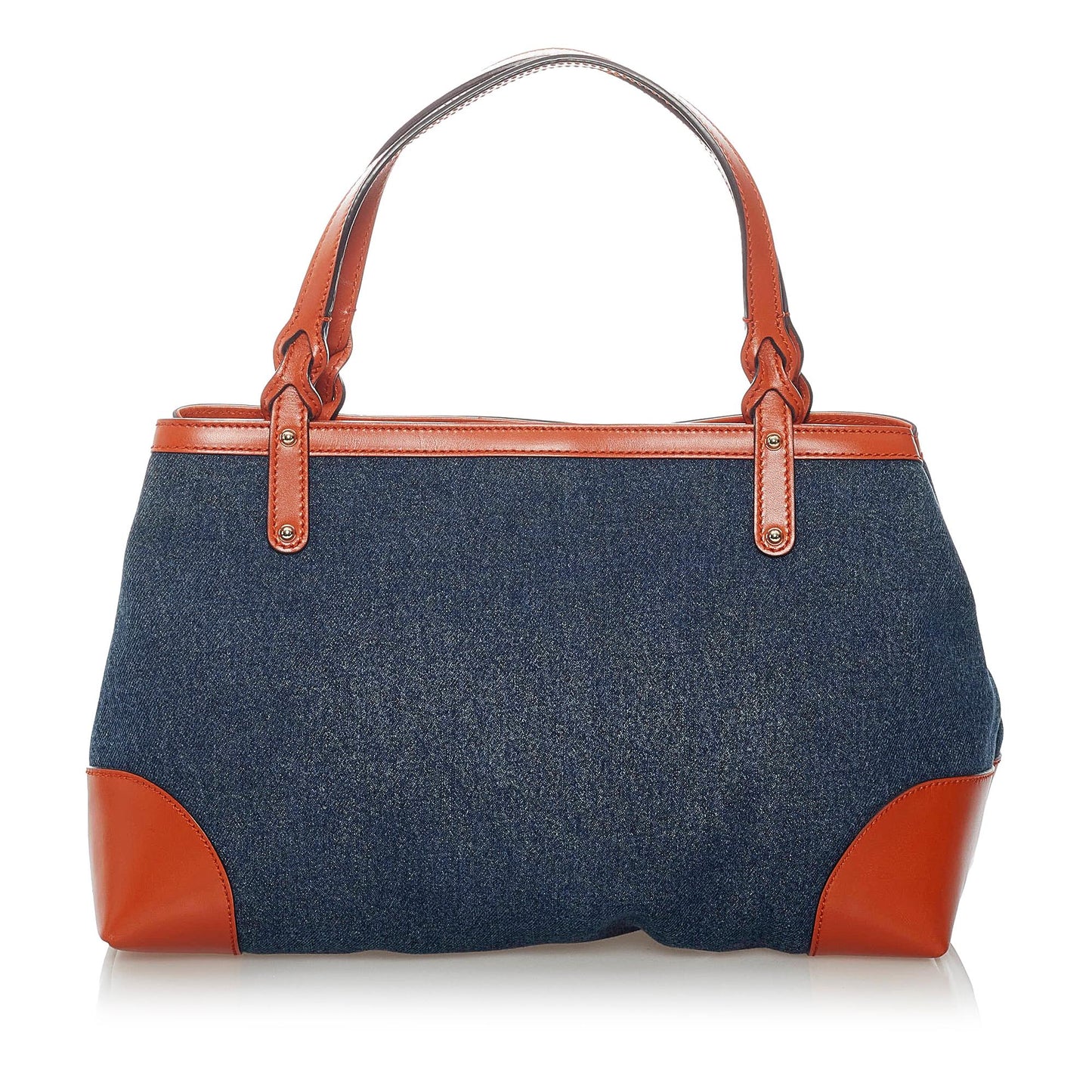 Gucci Craft SHG Denim Calf Blue Orange Satchel Bag