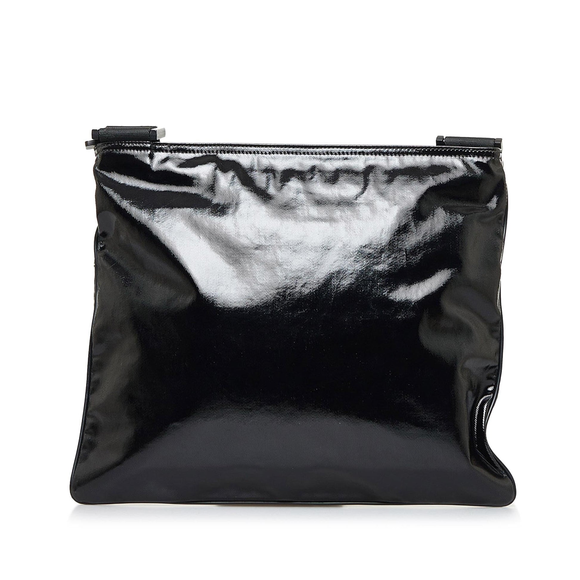 Gucci Crest SHG-Qfnux7 Canvas Black Crossbody Bag