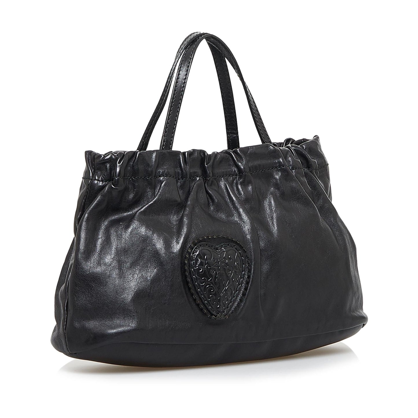 Gucci Crest SHG-LJzOyT Calf Black Satchel Bag