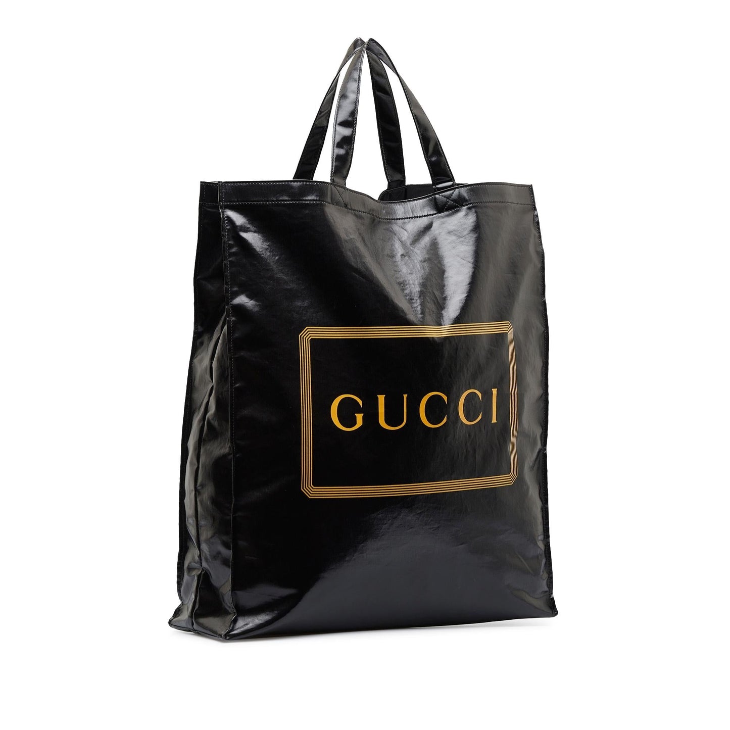 Gucci Crystal Montecarlo SHG-ZkAZjR Canvas Black Logo Tote Bag