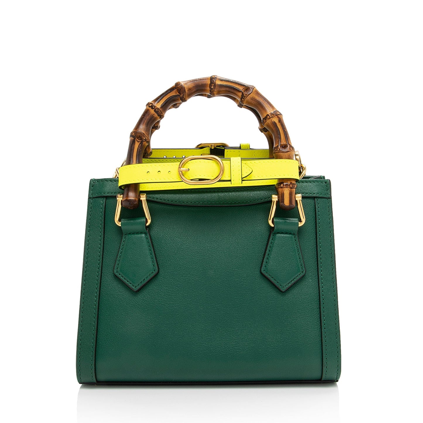 Gucci Cuir Bamboo Diana Leather Green Mini Tote Bag