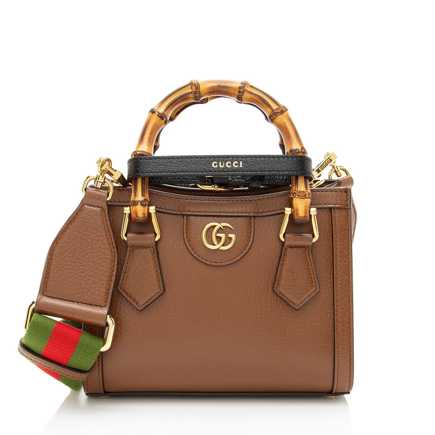 Gucci Cuir Bamboo Diana Leather Mini Tote Bag