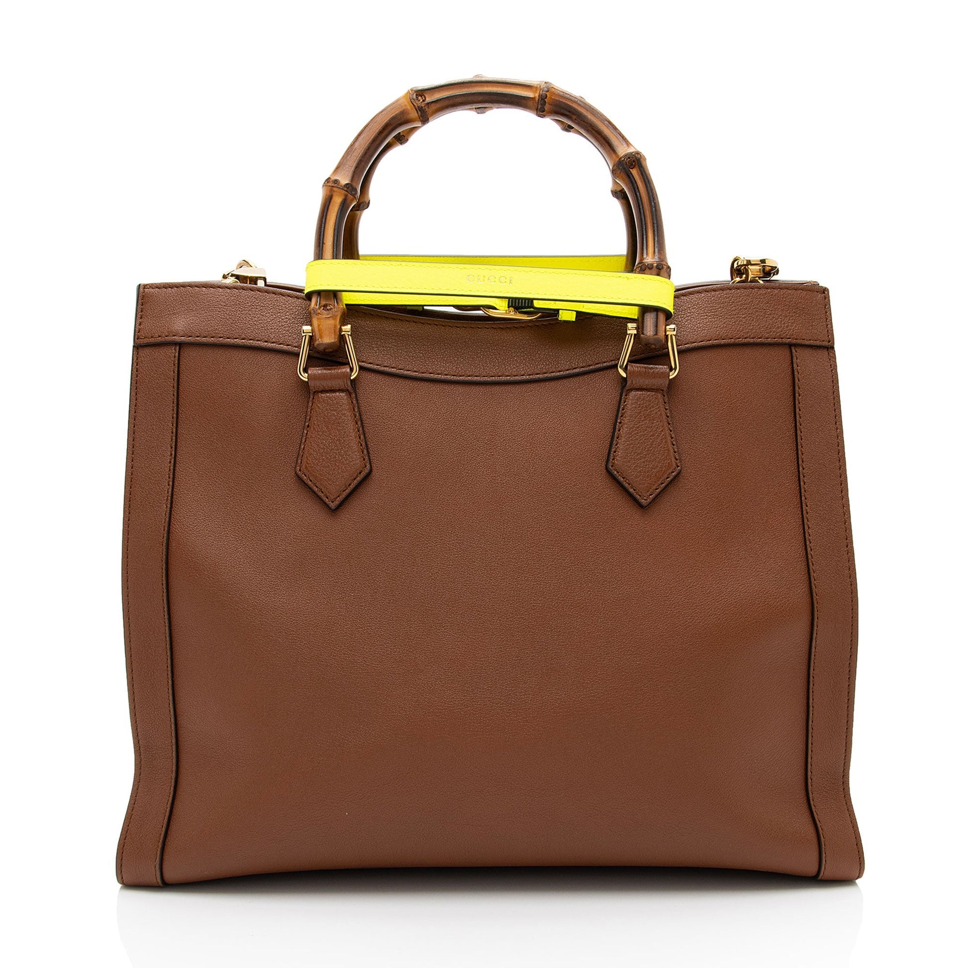 Gucci Cuir Diana Leather Brown Medium Tote Bag