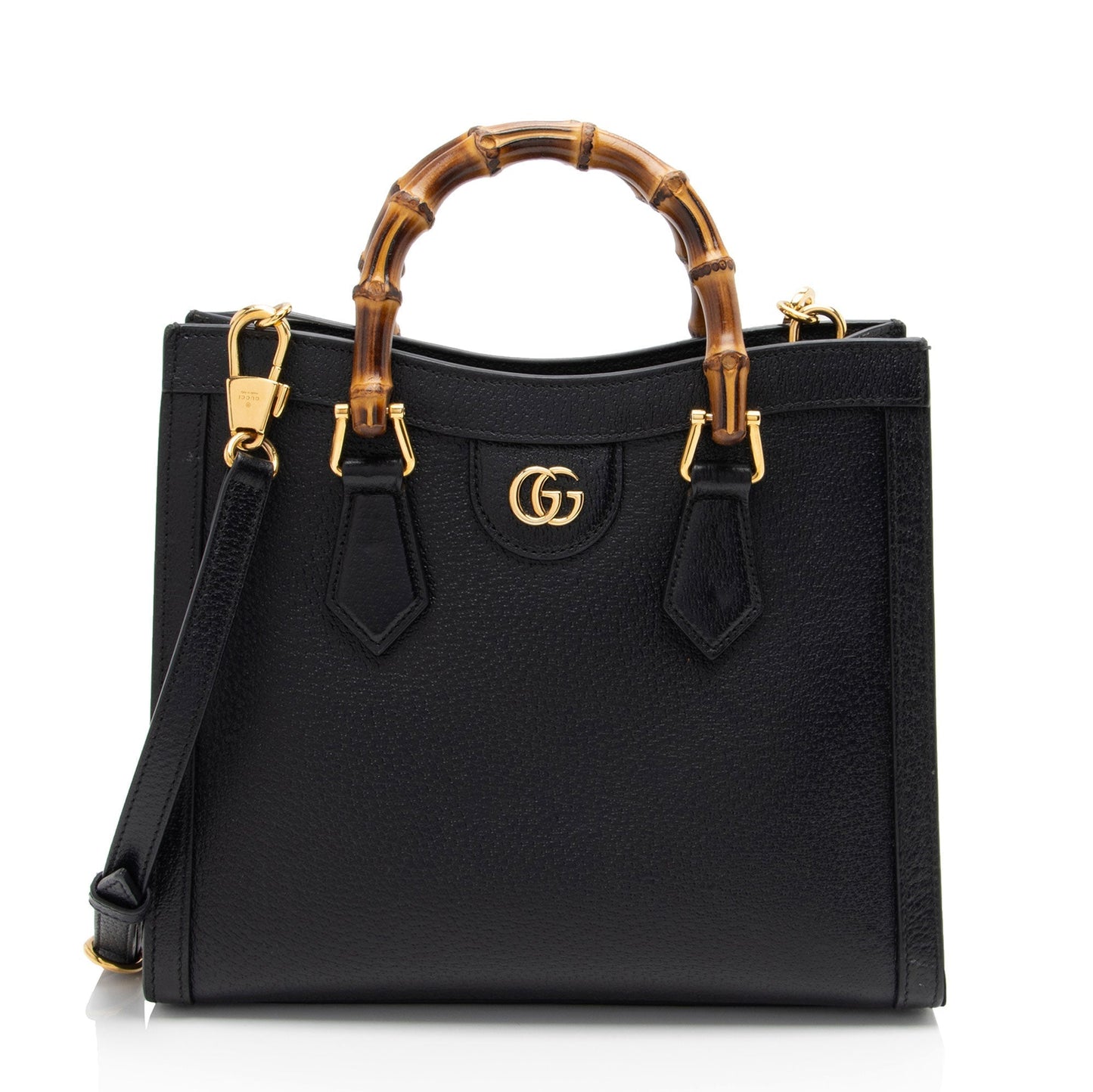Gucci Cuir Diana Leather Black Small Tote Bag