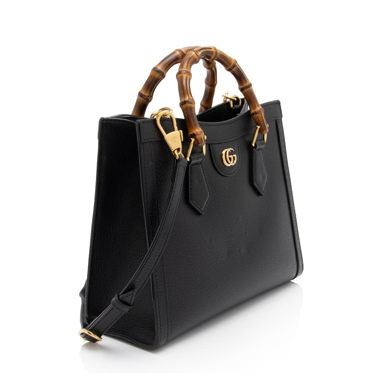 Gucci Cuir Diana Leather Black Small Tote Bag