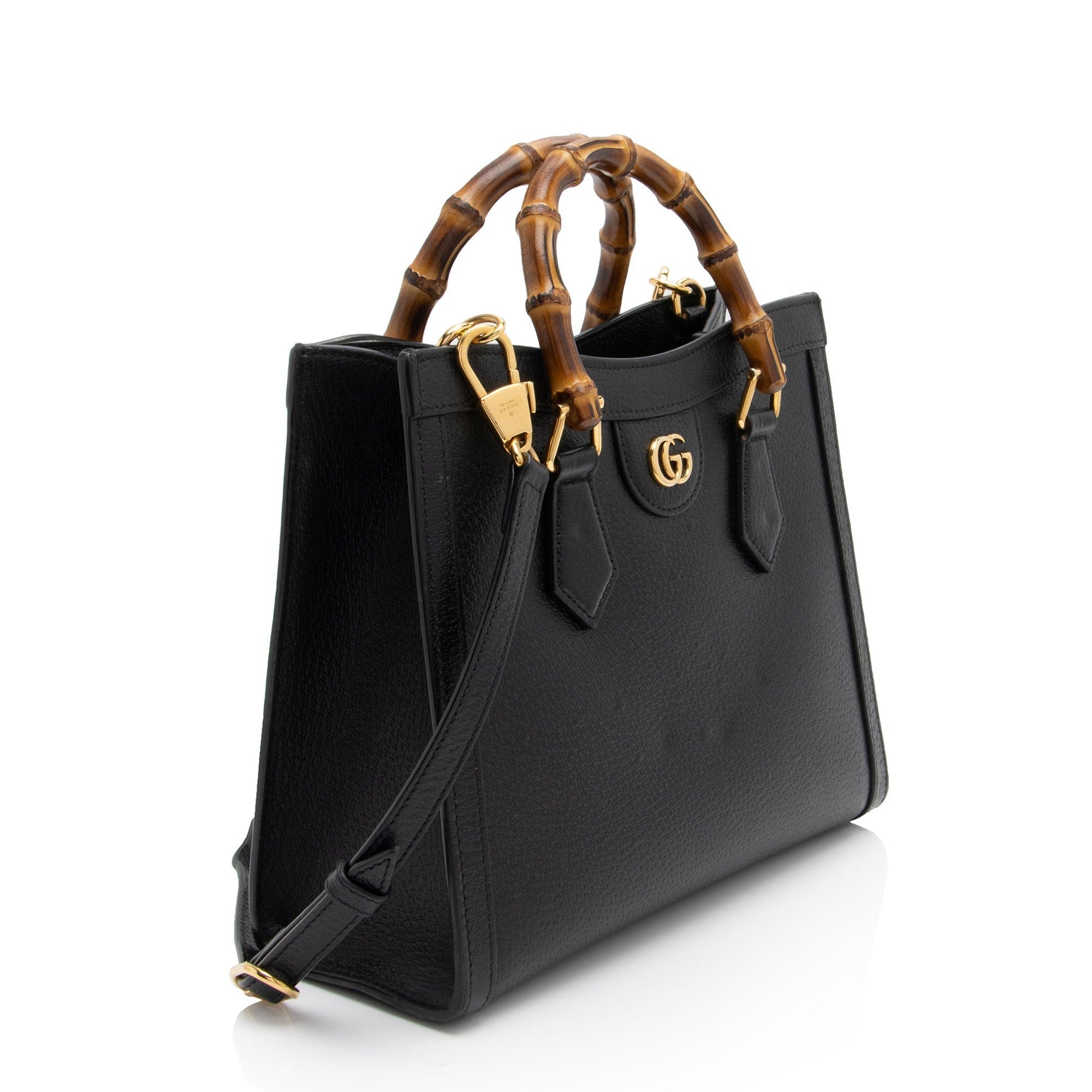 Gucci Cuir Diana Leather Black Small Tote Bag