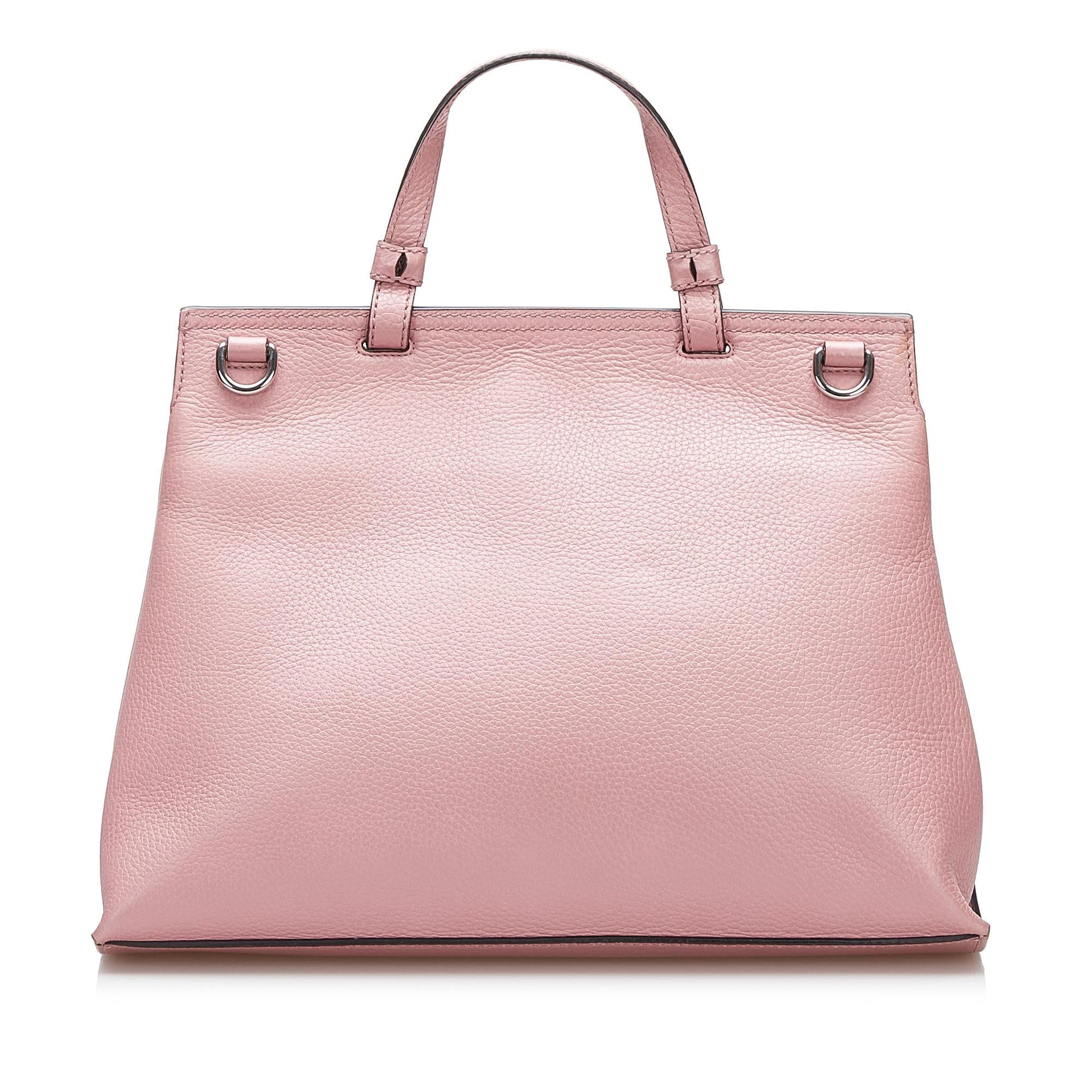 Gucci Daily SHG-ccFHCr Calf Pink Satchel Bag