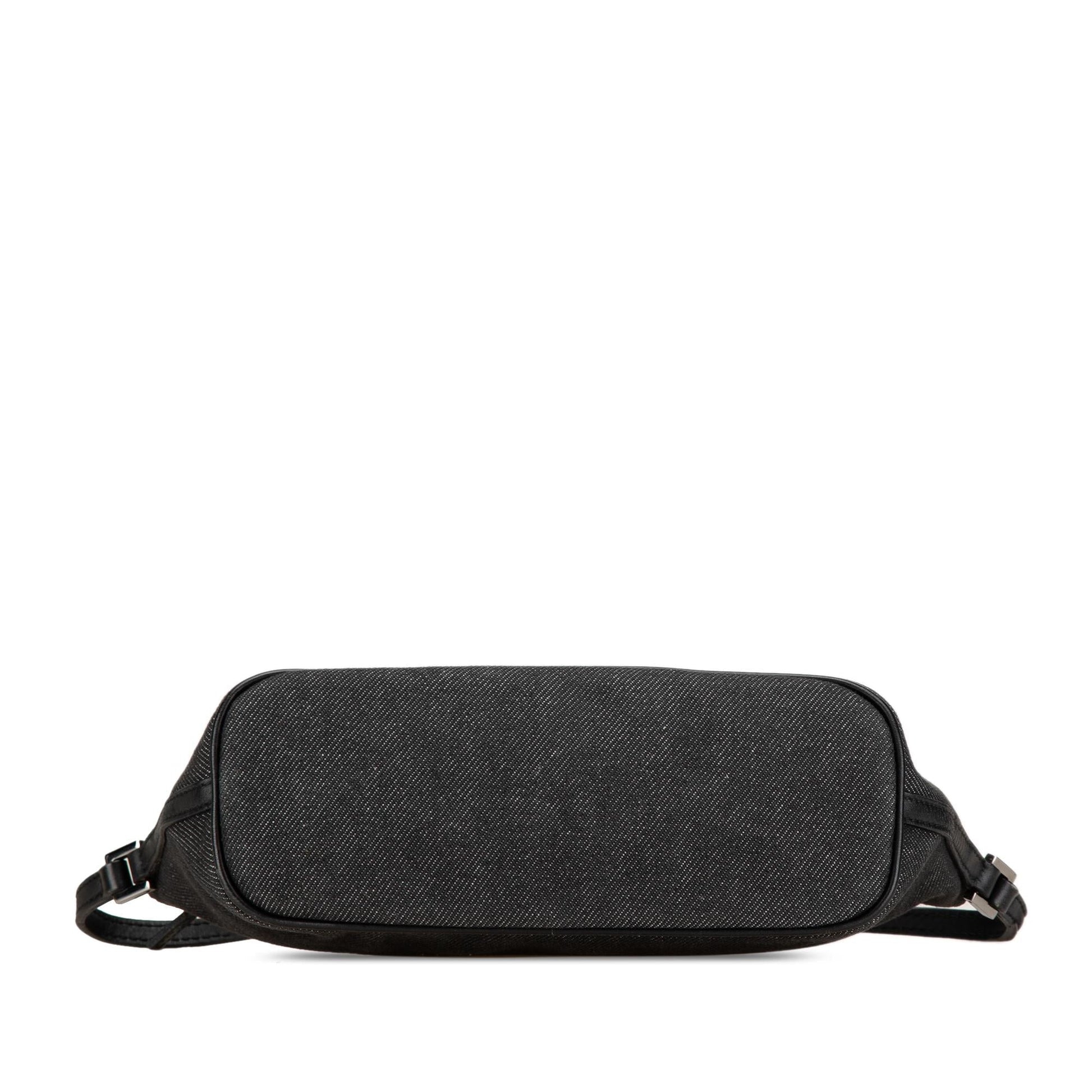 Gucci Boat SHG-WHYtiK Denim Calf Black Shoulder Bag