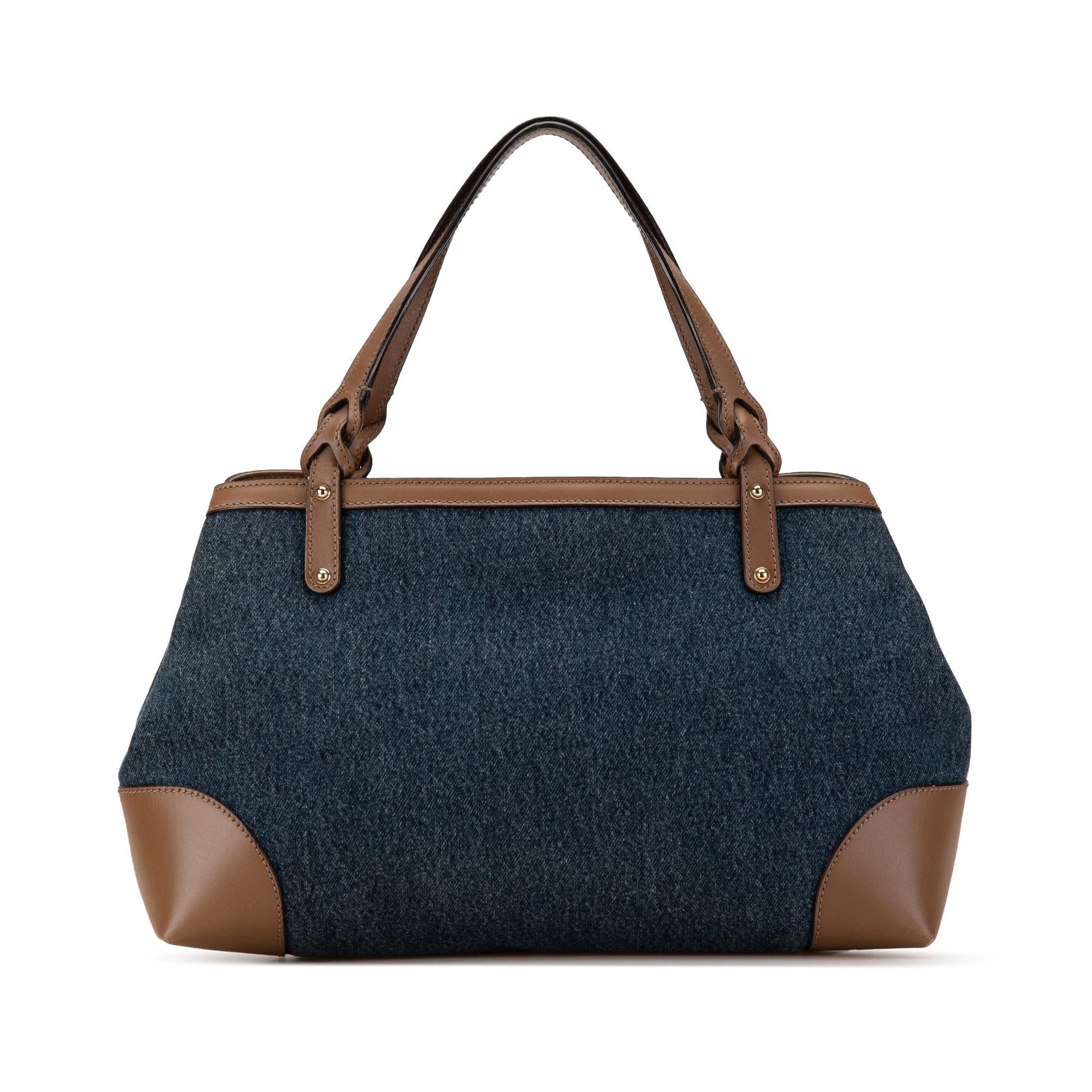Gucci Craft SHG-SgJkQW Denim Blue Tote Bag