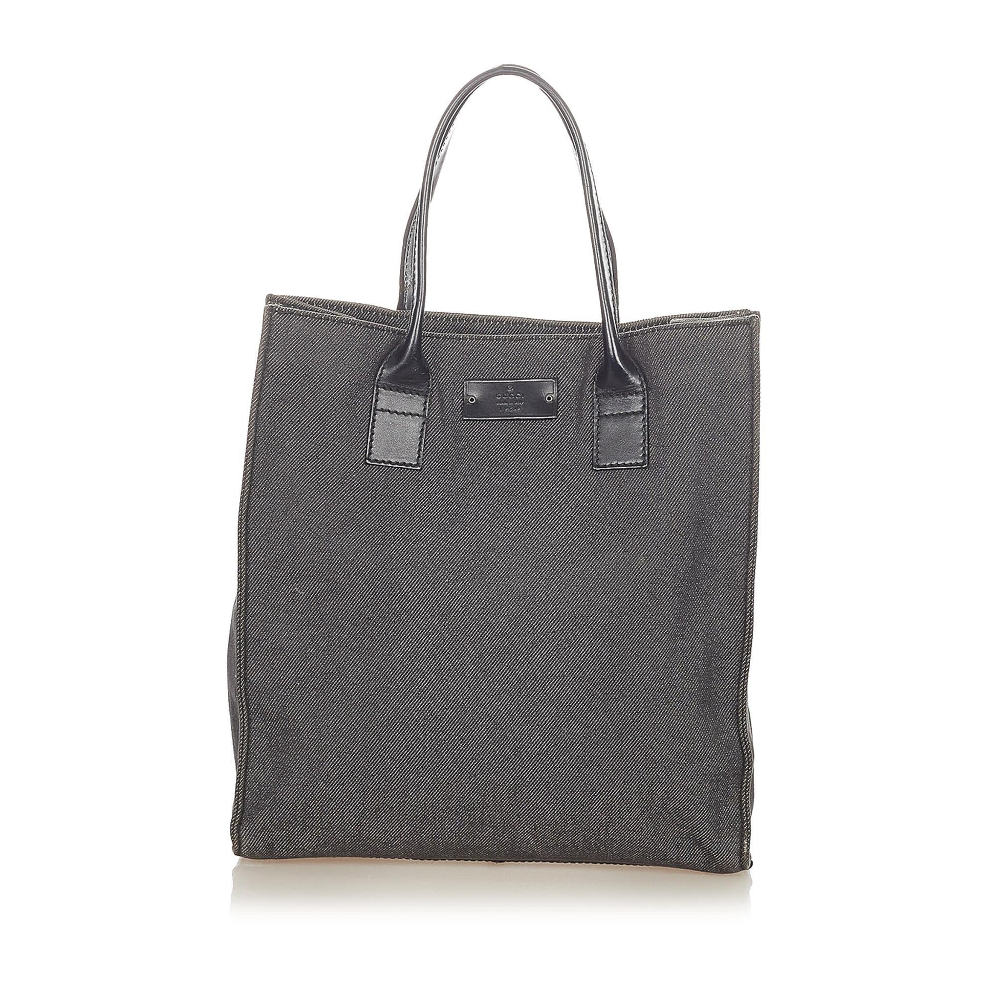 Gucci SHG Denim Black Tote Bag Bag Shg