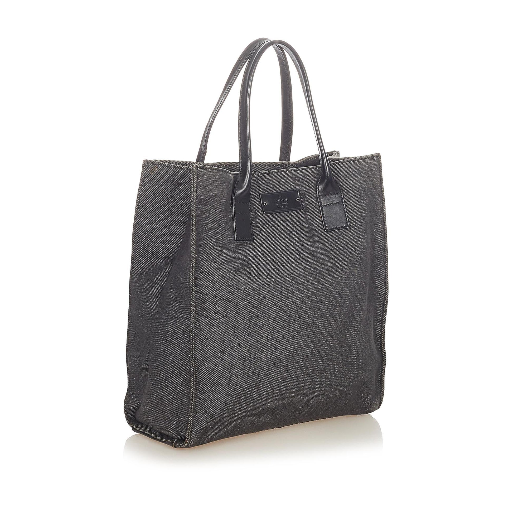 Gucci SHG Denim Black Tote Bag Bag Shg