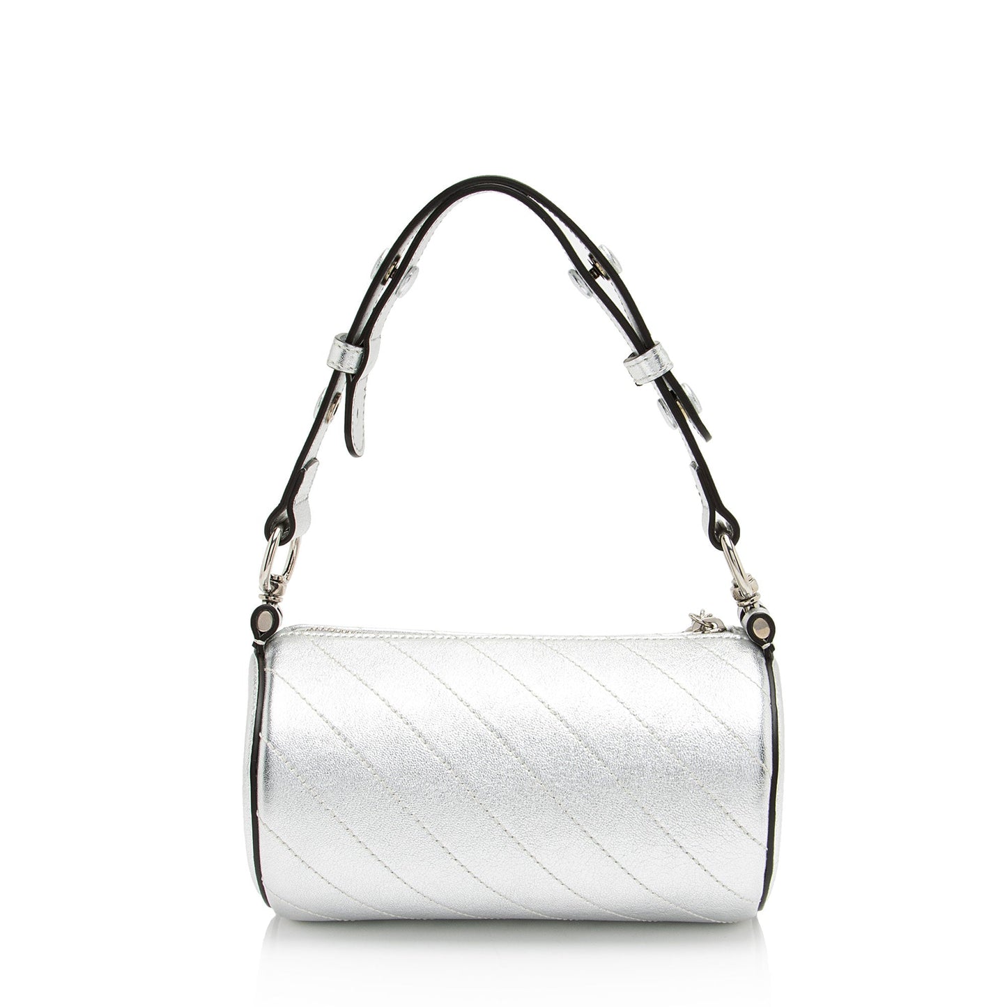 Gucci Metallic Blondie Barrel Calfskin Silver Mini Shoulder Bag
