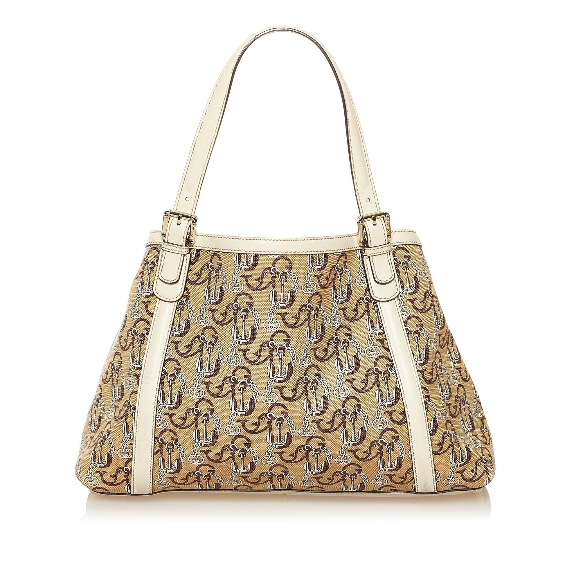 Gucci Dialux Britt SHG Canvas Brown Tote Bag