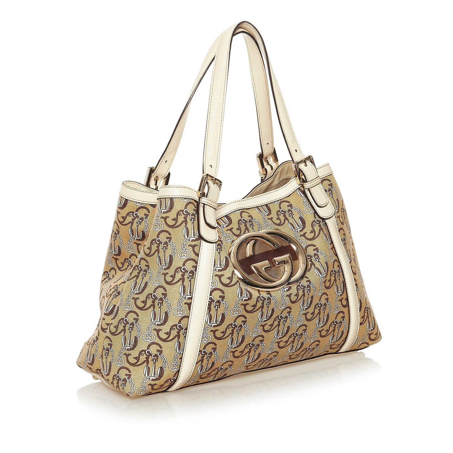 Gucci Dialux Britt SHG Canvas Brown Tote Bag