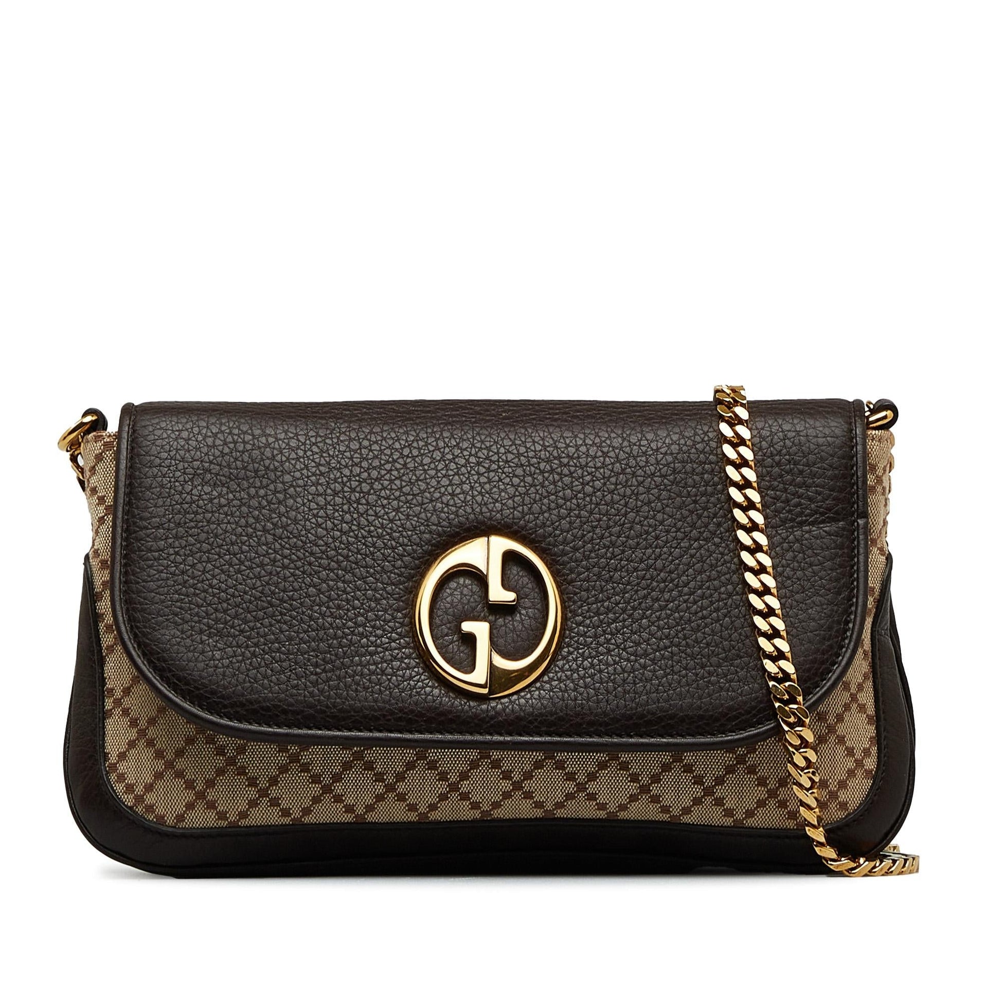 Gucci Diamante SHG-jQVxmd Canvas Brown Chain Shoulder Bag