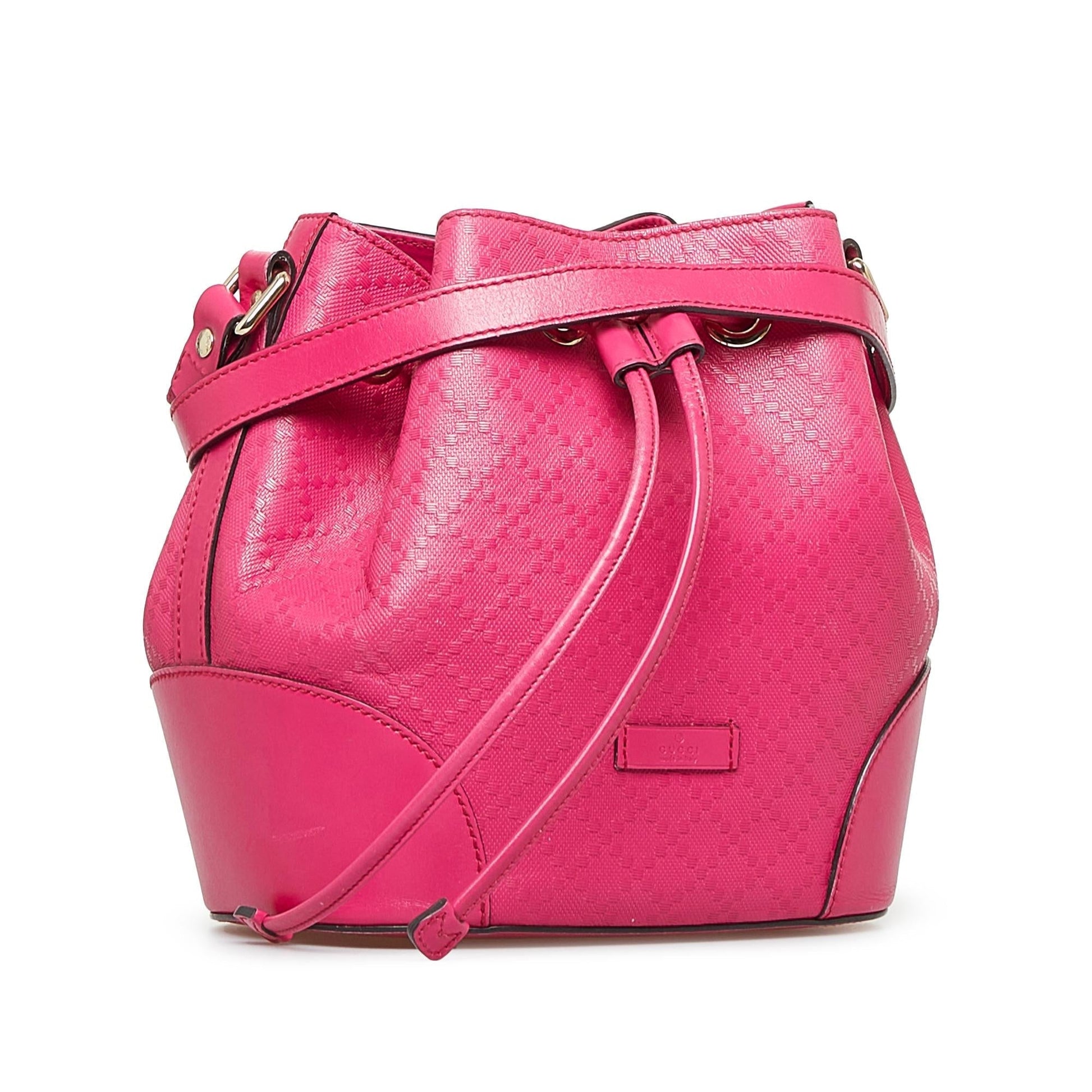 Gucci Diamante Bright SHG-kW0rDo Calf Pink Bucket Shoulder Bag