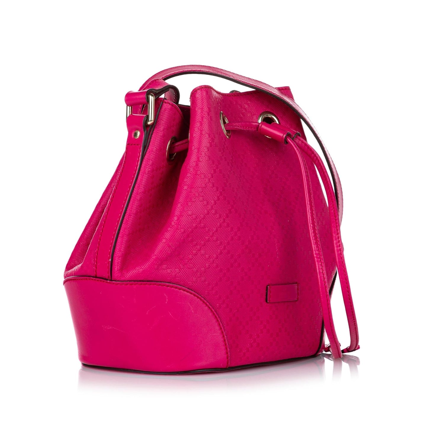Gucci Diamante Bright SHG Leather Calf Pink Bucket Shoulder Bag Bag Shg