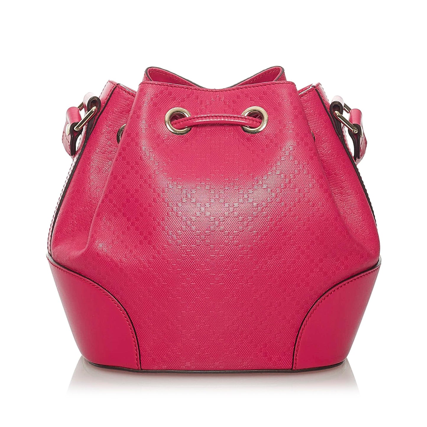 Gucci Diamante Bright SHG Leather Calf Pink Bucket Shoulder Bag 3