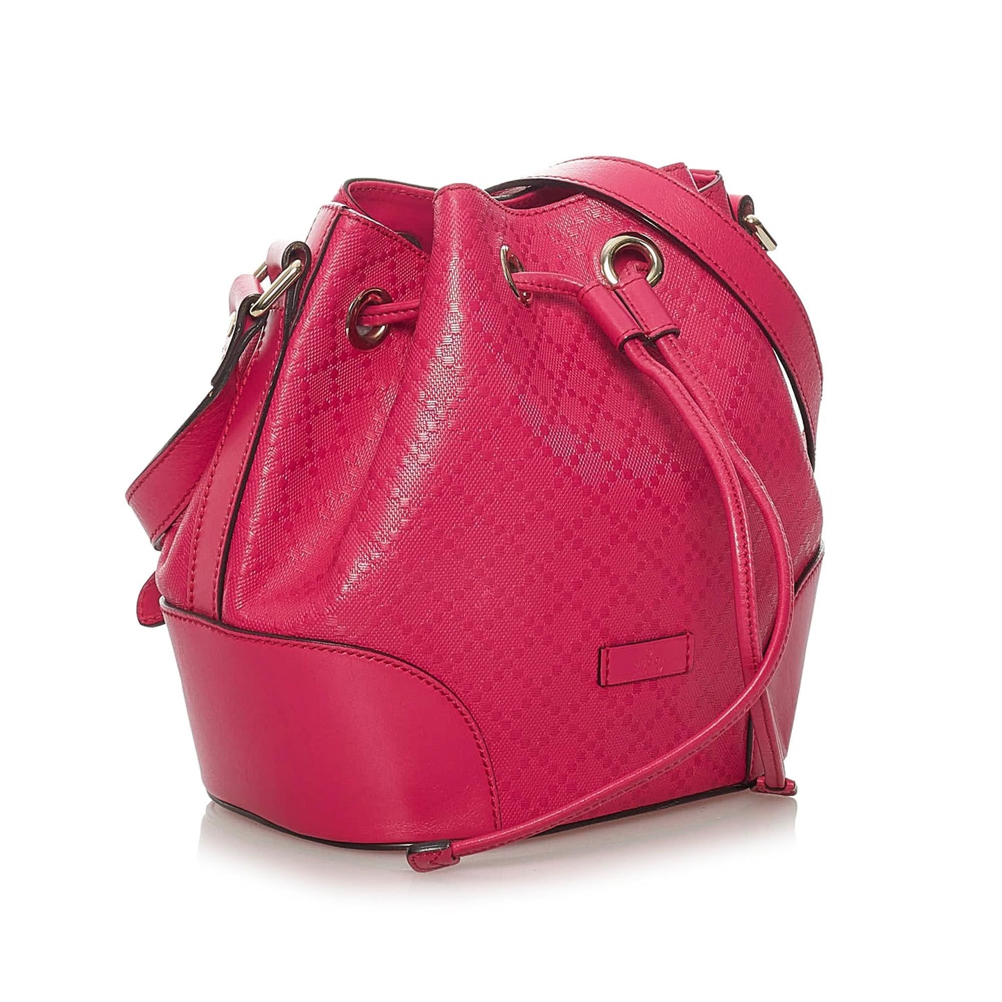 Gucci Diamante Bright SHG Leather Calf Pink Bucket Shoulder Bag 3
