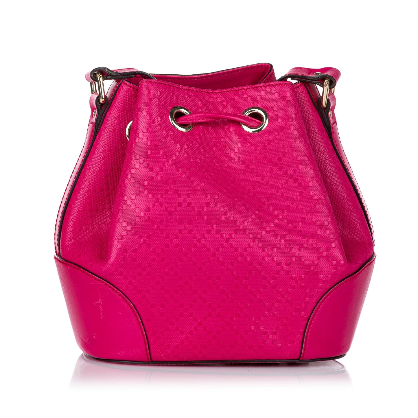 Gucci Diamante Bright SHG Leather Calf Pink Bucket Shoulder Bag