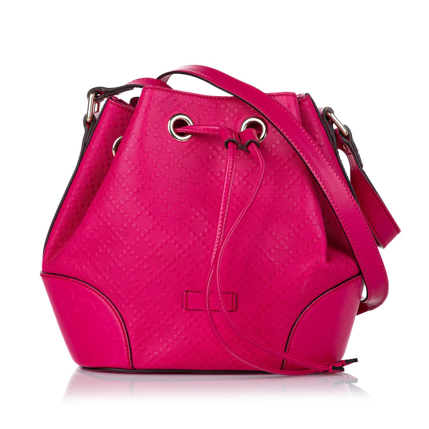 Gucci Diamante Bright SHG Leather Calf Pink Bucket Shoulder Bag