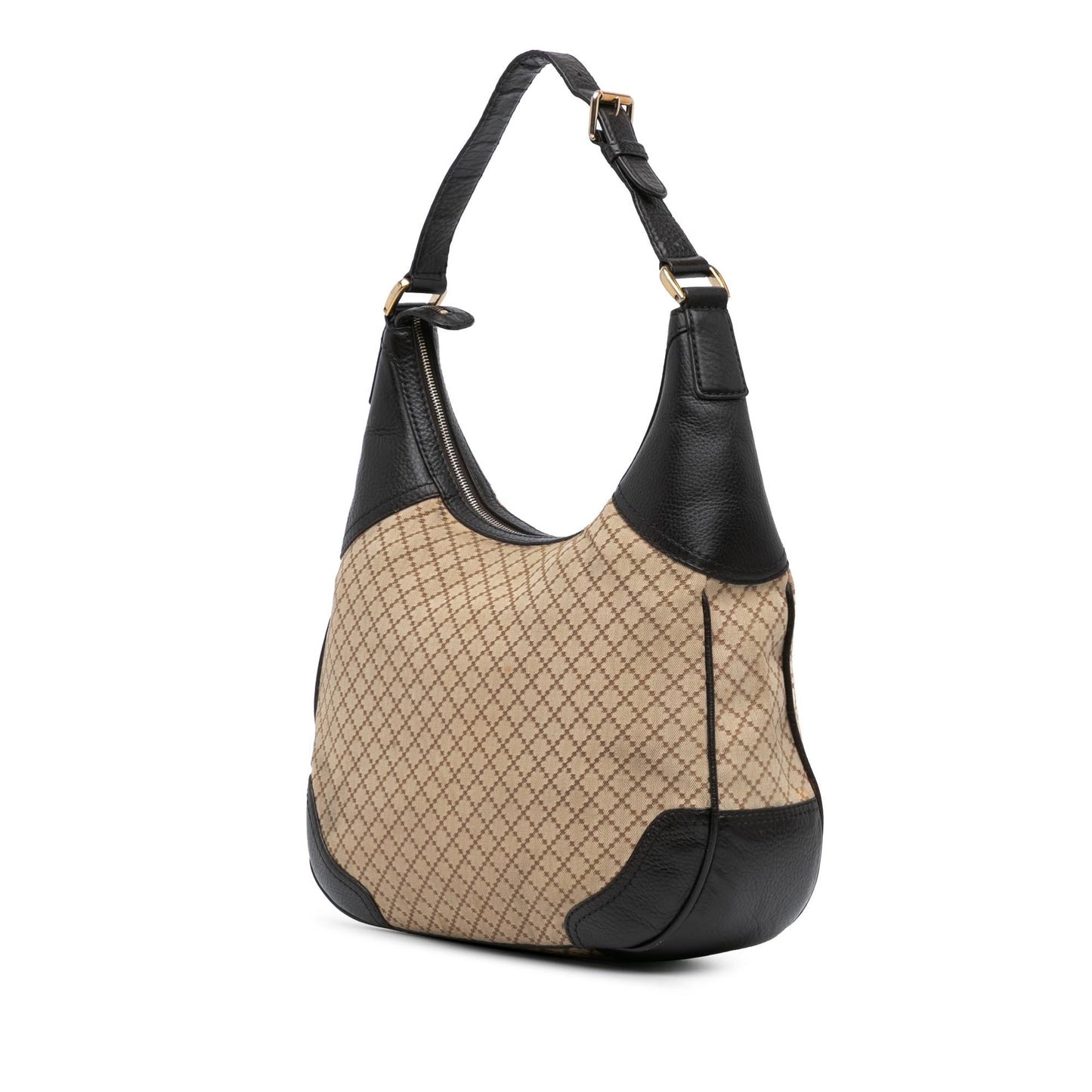 Gucci Diamante Catherine SHG-13HDXh Canvas Calf Brown Shoulder Bag