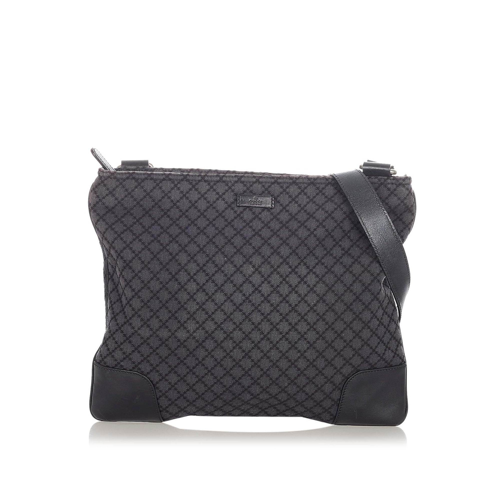 Gucci Diamante SHG Canvas Black Crossbody Bag