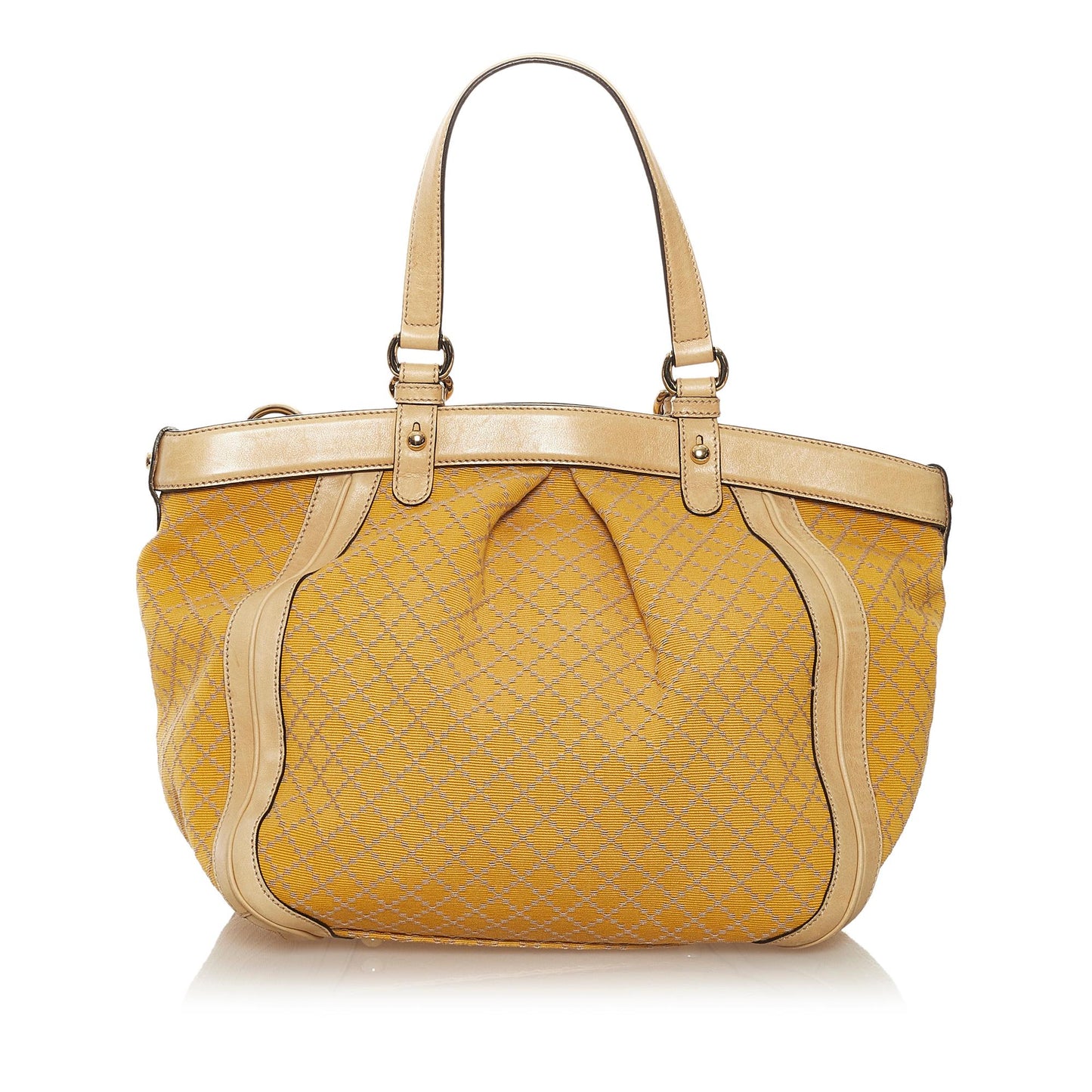 Gucci Diamante SHG Canvas Calf Brown Satchel Bag