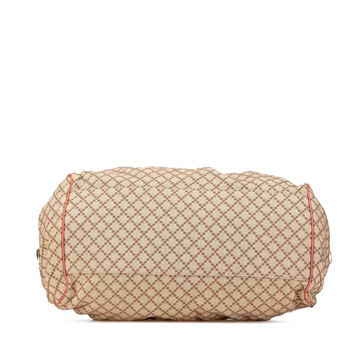 Gucci Diamante Sukey Canvas Calf Brown Pink Satchel Bag