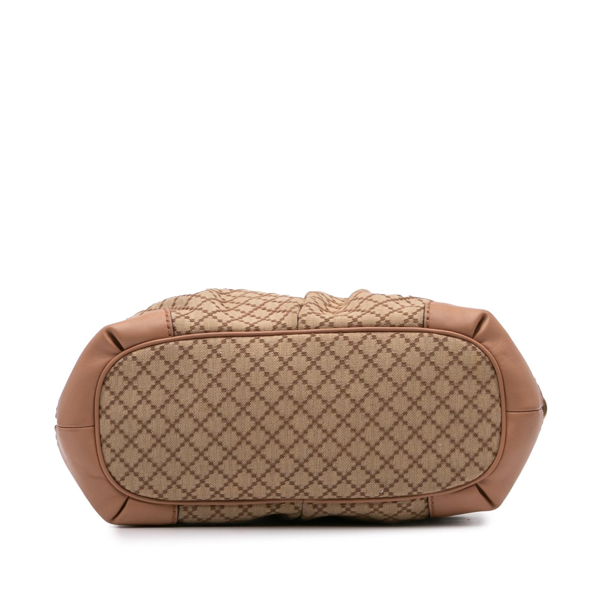 Gucci Diamante Sukey Canvas Brown Satchel Bag Satchel 9