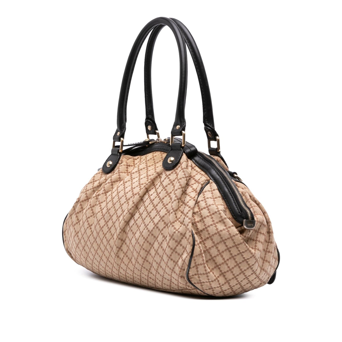 Gucci Diamante Sukey Canvas Travel Bag Satchel 11